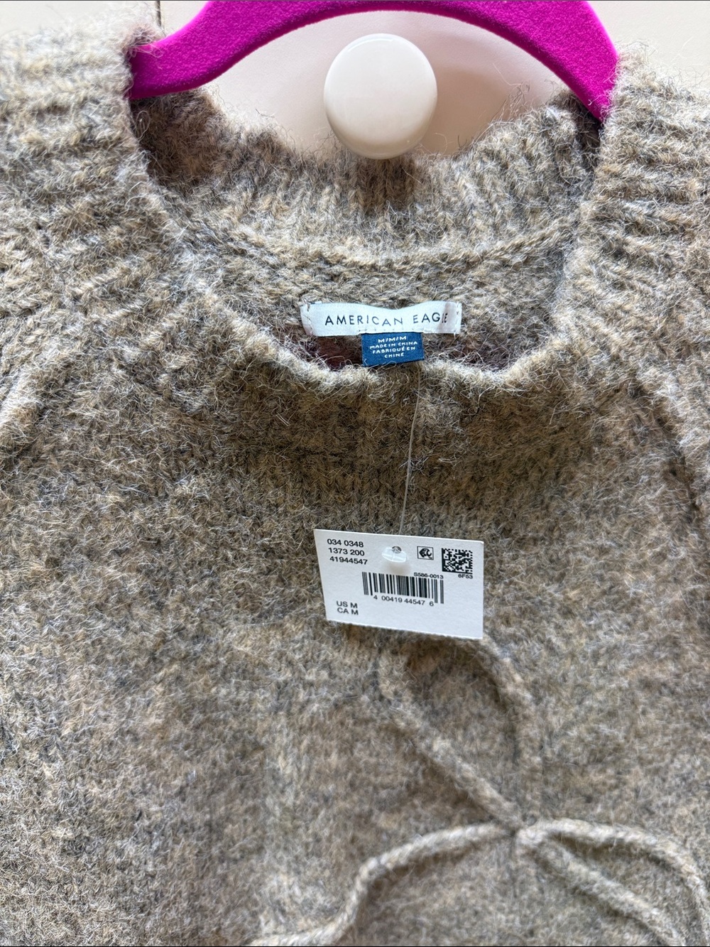 NWT American Eagle Cropped Bow Sweater - Medium - Picture 3 of 6